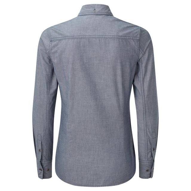 100% Bio-Baumwolle. Gewebe: Chambray-Stoff. Design: Unifarben. Bündchen: anpassbar, Mit Knöpfen. Zwei Rückenfalten, Brustabnäher, Doppelnadel-Stich. GSM (Gramm pro Quadratmeter): 160. Taschenart: 2 Brusttaschen, Stiftetasche. Button-Down-Kragen, Mit Kragen. Saum: Geschwungener Saum. Nachhaltigkeit: Fairtrade. Langärmlig. Sicherheitsstandards: OEKOTEX, Sedex.