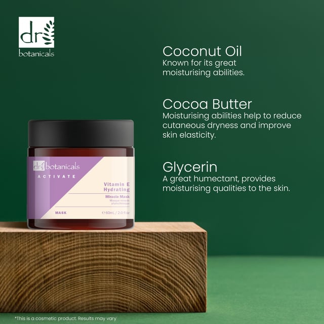 Dr Botanicals Activate Phytochemical Miracle Mask es una fórmula de belleza limpia que combina ingredientes naturales como el aceite de coco, el aceite de almendras dulces y el aceite de pepitas de uva para hidratar y nutrir la piel. Con sus suaves propiedades exfoliantes y su fórmula rica en antioxidantes, esta mascarilla ayuda a iluminar y suavizar la piel, dejándola sana y radiante. Perfecta para quienes buscan una solución natural y eficaz para el cuidado de la piel.