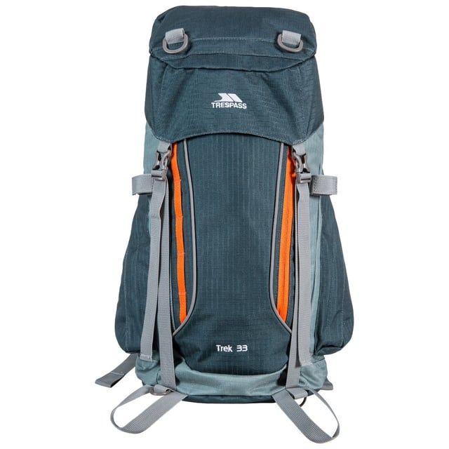Ryggsäck på 33 liter. Justerbar längd på bålen. Vadderade axelremmar. Stödjande ryggsystem och vadderat höftbälte. Regnskydd ingår. 100% 600D Ripstop/PVC.