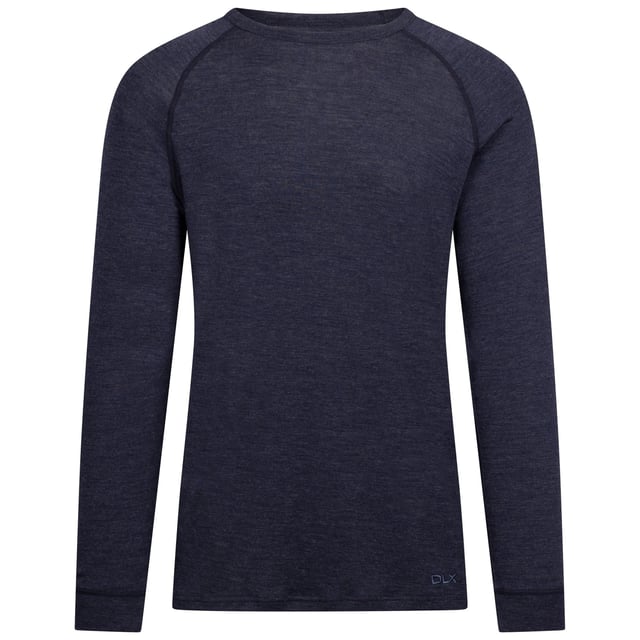 55% Merino Wool, 45% Polyester. Design: Embroidered Logo, Plain. Sleeve-Type: Long-Sleeved, Raglan. Neckline: Round Neck. Fabric Technology: DLX. Flat Seams. Contents: 1 Bottoms, 1 Top. Packaging: Branded Box. Waistline: Elasticated. XXS: 33 in. XS: 35 in. S: 37 in. M: 40 in. L: 43 in. XL: 46 in. XXL: 48 in.