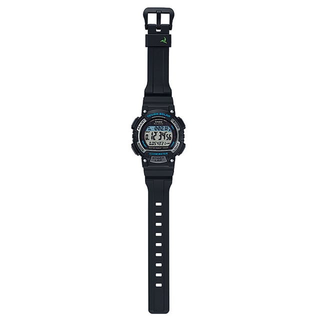 This Casio Casio Collection Digital Watch for Child is the perfect timepiece to wear or to gift. It's Black 36 mm Round case combined with the comfortable Black Plastic watch band will ensure you enjoy this stunning timepiece without any compromise. Operated by a high quality Quartz movement and water resistant to 10 bars, your watch will keep ticking. This is a perfect sporty and business causal watch for you, it's a great gift for family or friends -The watch has a calendar function: Day-Date-Month, Solar, World Time, Stopwatch, Countdown, Alarm High quality 19 cm length and 15 mm width Black Plastic strap with a Buckle Case diameter: 36 mm,case thickness: 12 mm, case colour: Black and dial colour: LCD