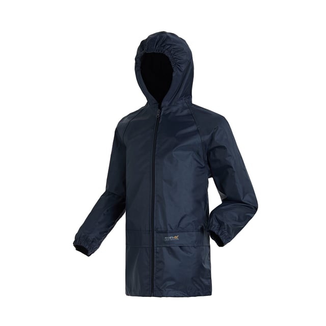 The Stormbreak is our kids Outdoor Adventure longer length waterproof shell jacket. This best selling wet weather hero uses our Hydrafort technology - a tough-wearing fabric that keeps the wind and rain out. Other downpour shields include taped seams and elasticated cuffs. Throw it over fleece and bodywarmers for cold weather protection.¬†100% Polyester. Regatta Kids Sizing (chest approx): 2 Years (53-55cm), 3-4 Years (55-57cm), 5-6 Years (59-61cm), 7-8 Years (63-67cm), 9-10 Years (69-73cm), 11-12 Years (75-79cm), 32" (79-83cm), 34" (83-85cm).