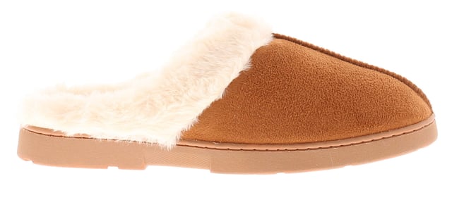 Tan fuzzy slippers deals