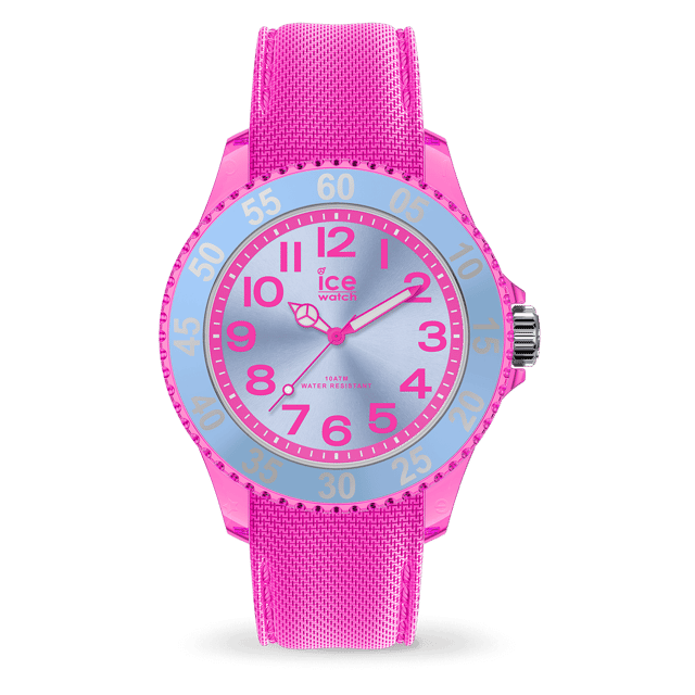 This Ice Watch Cartoon Analogue Watch for Child is the perfect timepiece to wear or to gift. It's Pink 35 mm Round case combined with the comfortable Pink Silicone will ensure you enjoy this stunning timepiece without any compromise. Operated by a high quality Quartz movement and water resistant to 10 bars, your watch will keep ticking. This colourful watch Comes with a Turn-able bezel it is perfect for every gift. The watch has a function: Luminous Hands. High quality 19 cm length and 16 mm width Pink Silicone strap with a Buckle. Case diameter: 35 mm, case thickness: 12 mm, case colour: Pink and dial colour: Pink.