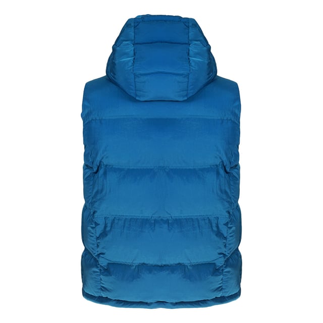 Champion Block Logo Bright Blue Hooded Vest Jacket. Champion Blue Jacket. Branded Logo On Sleeve. 100% Polyamide. Zip Closure, Elasticated Cuff and Hem. Product Code - 214917 BS092