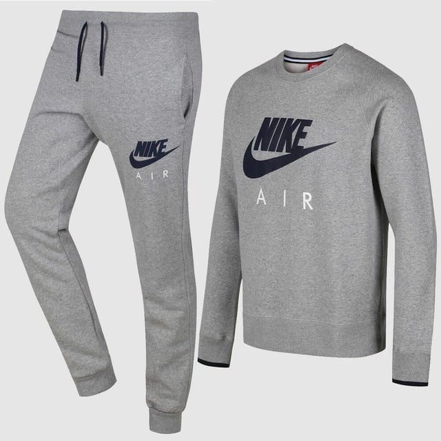 Nike Mens Crew Neck Tracksuit Grey