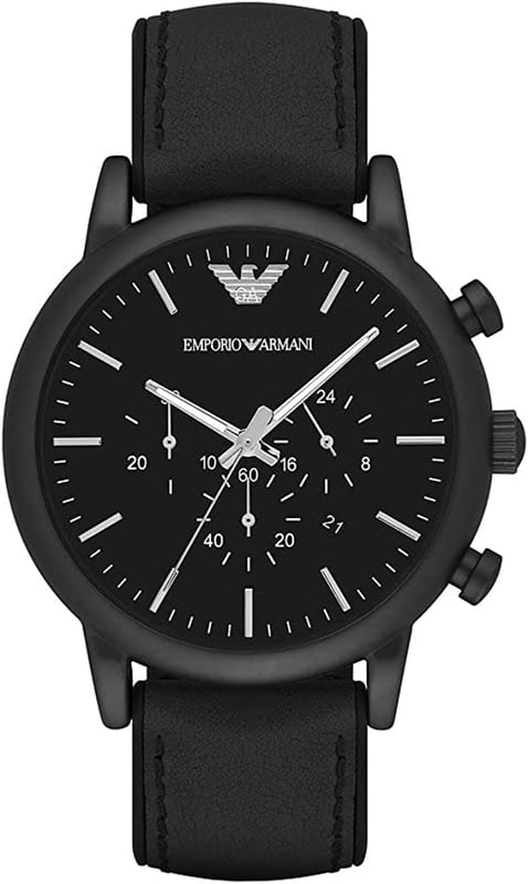 Emporio armani best sale luigi black watch