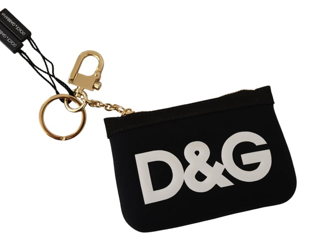 60% poliamida, 20% latón, 10% elastano; Llavero Dolce & Gabbana negro;  Modelo: BI1203 AZ897 15;  Mano de obra de alta calidad;  Dimensiones (cm): 12 x 8;  Detalles del logotipo de Dolce & Gabbana