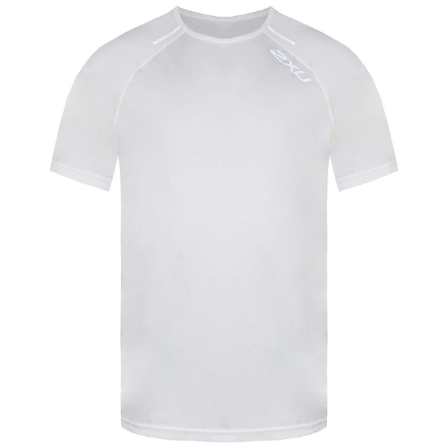 2XU Logo Short Sleeve Crew Neck Mens White T-Shirt MR3206A WHT