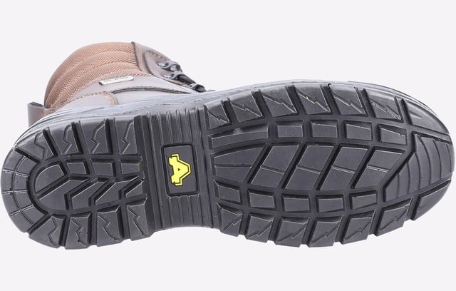 Vollständig wasserdichte Hi-Leg Sicherheitsstiefel mit seitlichem Reißverschluss für schnellen Zugriff, Stahlkappe, Stahlzwischensohle, gepolsterter Mesh-Kragen, PU-Abschürfenschutz, geformtes PU-Fußbett für ganztäglichen Komfort und dämpfende PU-Außensohle.  
- Klassischer 8-Zoll wasserdichter Sicherheitsstiefel. Ideal für die Arbeit im Freien - Obermaterial aus wasserabweisendem Leder  
- Tief gepolsterter, atmungsaktiver Mesh-Kragen bietet besseren Halt und Komfort beim vollständigen Schnüren  
- Seitlicher Reißverschluss für einfachen Zugriff und Abnahme  
- Bequemes und gepolstertes herausnehmbares PU-Fußbett mit Fußgewölbeunterstützung  
- Einspritzgeformter PU-Abschürfenschutz für zusätzliche Haltbarkeit. Ideal bei Arbeiten auf den Knien  
- Dynamische und erhöhte eingespritzte PU-Zwischensohle verbindet das Obermaterial für erhöhten Schutz