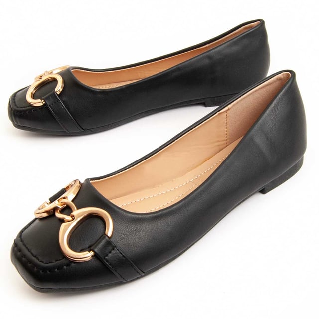 Casual ballerina voor dames. Comfortabele pasvorm. Gemaakt van veganistische materialen. Gemaakt door andere merken voor ons merk.