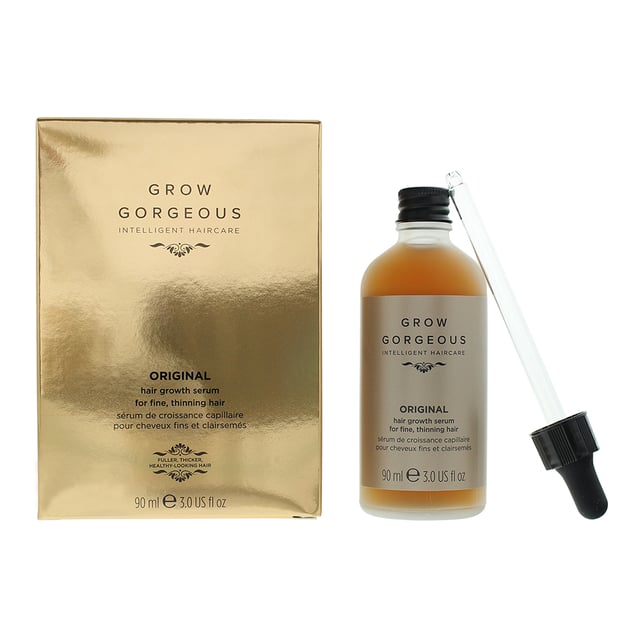 Grow Gorgeous Original hair treatment effectively stimulates and strengthens the growth of new hair,  and at the same time regulates existing hair loss. Provides hydration and nutrition to the hair to increases your hair density and strength and boosts the activity of the hair roots effectively stimulates the growth of new hair prevents premature hair loss
