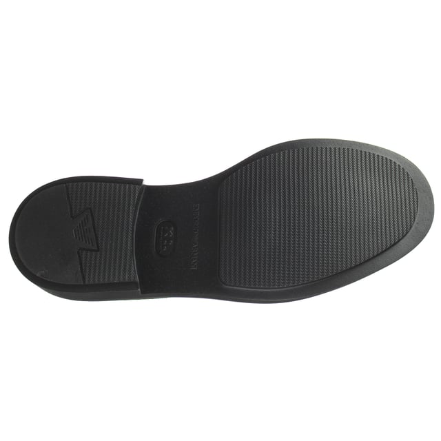 Emporio Armani Coconut Formal de gamuza negro Zapatos para hombres X4C451_XF053_00002
