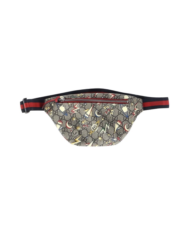 Gucci Kids GG Supreme Space Printed Belt Bag in Beige Canvas