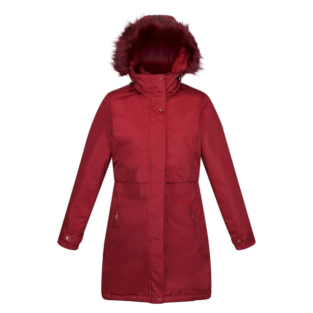 Fur trimmed parka ladies store