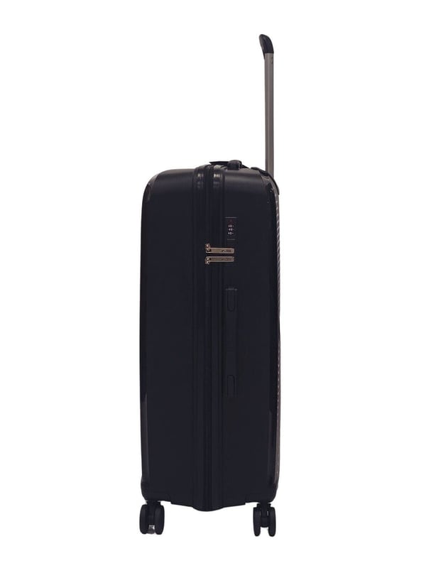 Mejora tu estilo de viaje con nuestra maleta rígida. Combinando robustez y practicidad, este equipaje cuenta con 8 ruedas de suave rodadura y un asa telescópica con botón pulsador, lo que garantiza un deslizamiento sin esfuerzo en tus viajes. Características de diseño: • Exterior llamativo para una declaración de moda. • 8 ruedas de suave rodadura y asa telescópica para una navegación perfecta. • Ruedas giratorias de 360 ​​grados sin esfuerzo para una maniobrabilidad rápida. • Cerradura de combinación integrada para mayor seguridad y tranquilidad. • Lujoso forro completo suave al tacto y bolsillo interior con cremallera para un embalaje organizado. • Fabricado con material de carcasa rígida de polipropileno ultrarresistente para mayor durabilidad. Experimente la máxima comodidad con correas de embalaje elásticas, que mantienen su ropa segura durante el tránsito. Ya sea en aeropuertos o estaciones de tren, esta maleta combina elegancia con funcionalidad para una experiencia de viaje refinada. TAMAÑOS: CABINA 20": 55 x 35 x 22 cm, 2,5 kg. 42 litros MEDIANO 24”: 65 x 44 x 25 cm, 3,3 kg. 72 litros GRANDE 28”: 76 x 50 x 29 cm, 4,2 kg. 110 litros - NOTA: Seleccione el tamaño preferido. Los tamaños se venden individualmente, no en juegos.