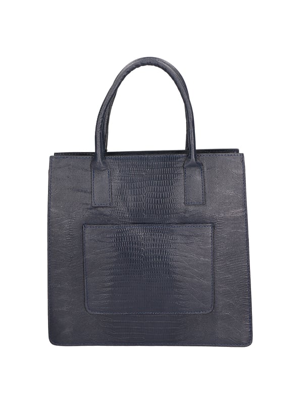 Bolso shopping rígido para mujer, en piel auténtica estampada con efecto lagarto. Equipado con bandolera ajustable y extraíble. Producto artesanal italiano. Hecho en Italia