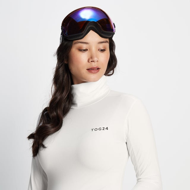 Snowdon Womens Thermal Base Layer Roll Neck Optic White