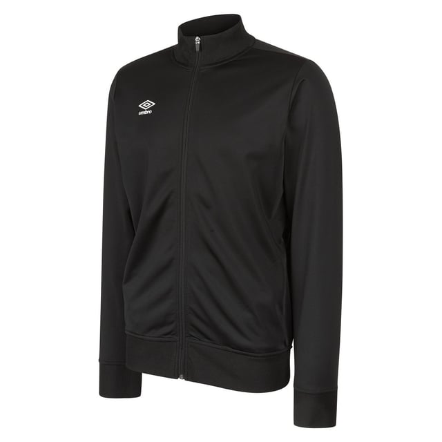 Material: 100% Polyester. Design: Stacked Logo. Cuff: Elasticated, Ribbed. Sleeve-Type: Long-Sleeved. Neckline: Ribbed Collar, Standing Collar. Pockets: 2 Side Pockets, Zip. Fastening: Zip. Hem: Elasticated, Ribbed.