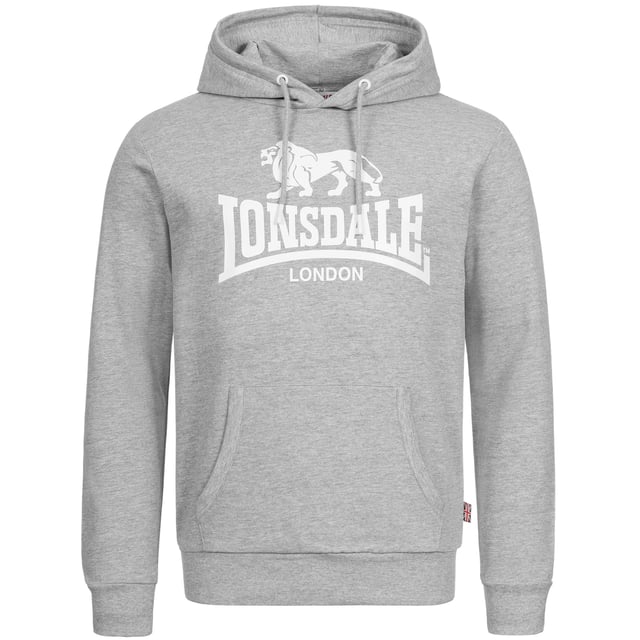 Dieser Hoodie für Männer von LONSDALE ist sehr bequem und sitzt perfekt. Die Kapuze kann mit einem Kordelzug verstellt werden. Die Kängurutasche bietet Platz für all Ihre Habseligkeiten. Die gerippten Bündchen sorgen für zusätzlichen Halt und Komfort.