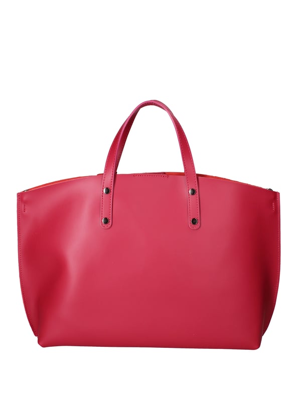 Bolso de mujeres con un solo compartimento sin forro en cuero Ruga genuino. Bolsa interna extraíble. Producto artesanal italiano. Hecho en Italia