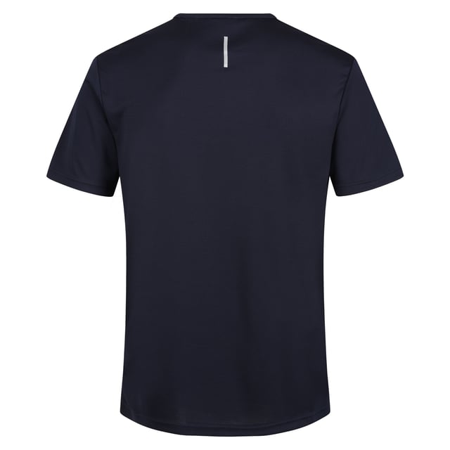 100% Polyester. Gewebetechnik: Antibakteriell, Feuchtigkeitsabweisend. Design: Reflektierend. Rundhalsausschnitt. Kurzärmlig.
