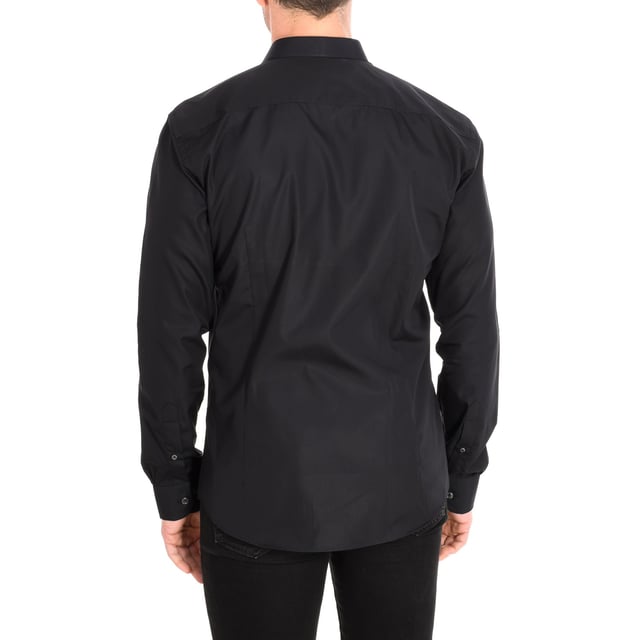 Long Sleeve Loose Black Lapel Collar Shirt main image 1