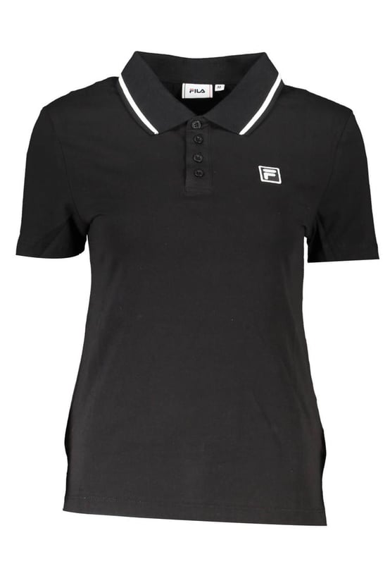Camisa polo de algodón negra  
Diseño de mangas cortas  
Cierre de cuatro botones  
Detalles en contraste  
Aplicación de logo  
Versátil y elegante  
Fabricada con algodón de calidad  
Cómoda y duradera  
Apta para hombres  
Material: 95% algodón 5% elastano