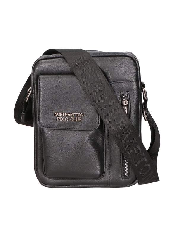 Northampton polo club Herren -Messenger -Umhängetasche in veganem Leder mit Einzelfach.
