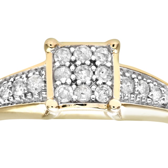 9K (375) Yellow Gold: 1.8gr; # Diamond: 0.25ct