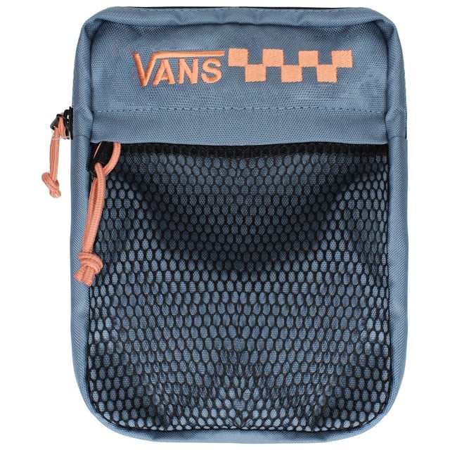 The Vans Off The Wall Skate Sling Blue Bag is a versatile and practical accessory designed for skateboarders and those who embrace the skate culture. This sling bag from Vans offers a convenient and stylish way to carry your essentials while on the move.

Key Features:

 Color:  The sling bag comes in a cool blue color, adding a touch of urban style to your outfit.

 Off The Wall Logo:  The bag prominently features Vans' iconic "Off The Wall" logo, representing the brand's skateboarding heritage and lifestyle.

 Sling Design:  The bag is designed as a sling bag, featuring a single strap that is worn across the body, allowing for easy access to your belongings while skateboarding or on the go.

 Spacious Main Compartment:  The main compartment provides enough space to carry your everyday essentials, such as a wallet, phone, keys, sunglasses, and small accessories.

 Durable Material:  Made from high-quality materials, the bag is built to withstand the wear and tear of skateboarding and outdoor activities.

 Secure Closure:  The bag likely comes with a secure closure mechanism, such as a zipper or magnetic flap, to keep your belongings safe and organized.

 Adjustable Strap:  The sling bag features an adjustable strap, allowing you to customize the fit for optimal comfort while wearing it across your body.

 Front Zip Pocket:  Some sling bags have a front zip pocket, providing quick access to frequently used items or smaller essentials.

 Versatile Style:  The blue color and Vans' "Off The Wall" logo make this sling bag versatile, suitable for various casual occasions and outfits.

 Skate-Friendly Design: