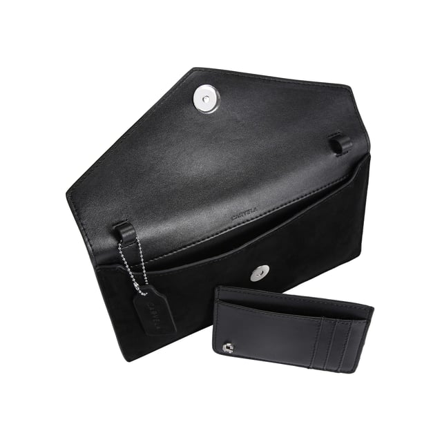 Carvela black sales clutch bag