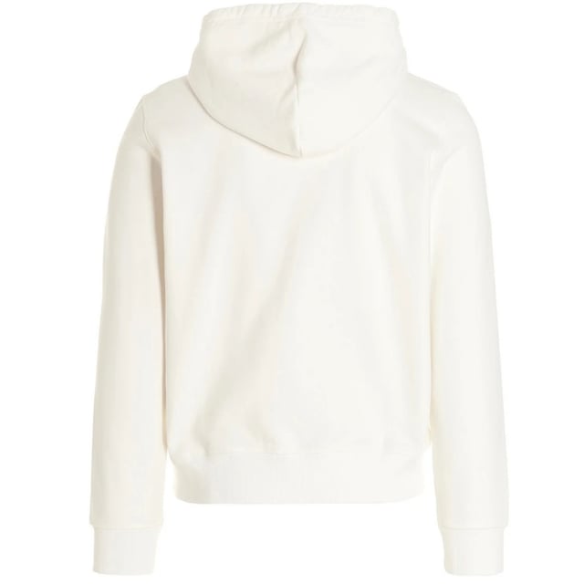 Diesel White Hoodie, 100% Cotton, Large Kangaroo Pocket, Regular Fit, Fits True To Size, Ribbed Sleeve and Waist Endings, White Hoodie