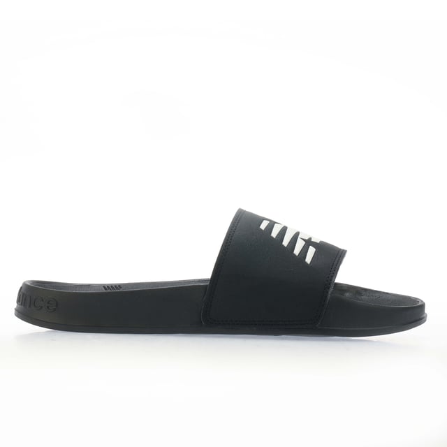 Men s New Balance 200 Slide Sandals in Black White