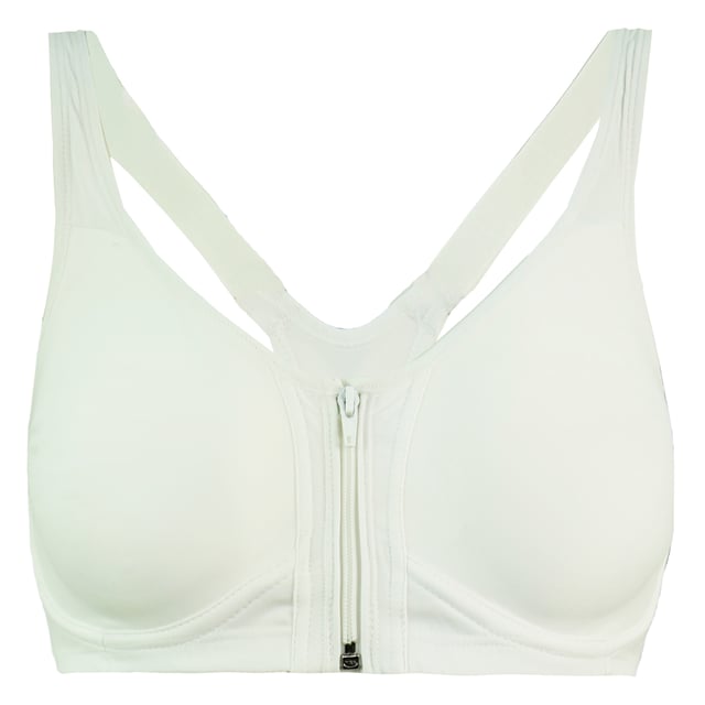 Champion Racer Back Zip Up White Womens Sports Bra 467339 006