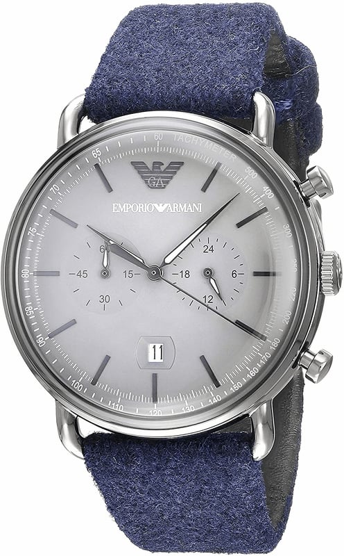 Emporio Armani AR11144 - Damenuhr Quarz aus Edelstahl• Material: Edelstahl• Glas: Mineral• Armband: Leder• Farbe: Silber• Wasserbeständigkeit: 50 m (5 ATM)• Gehäusegröße: 43 mm