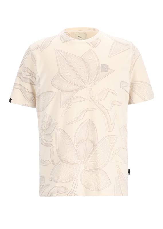 Das Wild ist ein Regular-Fit-T-Shirt mit einem Allover-Blumenmuster. Hergestellt aus Interlock-Baumwolle und versehen mit charakteristischen CHASIN'-Details.