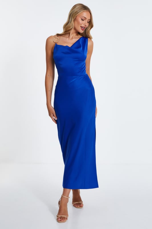 - Satin finish - Chain strap - Cowl neckline - Model height: 5' 9" - Model wears uk 8 / us 4 / eur 36 - Always check the care wash label - Cool hand wash with mild detergent