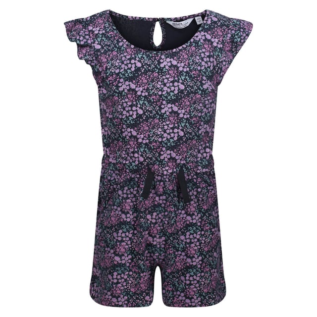 The Dasie kids' playsuit dress from Regatta is soft, breathable and stylish - perfect wear for kids. The kids' playsuit is made with soft Coolweave cotton that's naturally breathable to keep them comfortable and fresh. The dress comes with a fun design and an elasticated waistband. There are side pockets for a relaxed look. It's ideal for sunny days at the beach. Material: 100% Cotton. Ref: RKD012YHB.