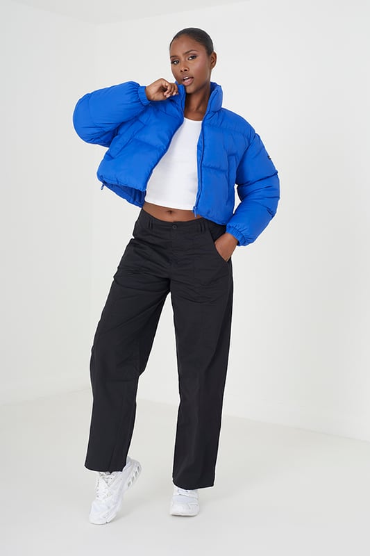 Cobalt Cropped Puffer Jacket