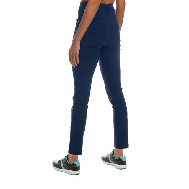90% Polyester, 10% Elastane. Fabric: 2 Way Stretch, Soft Touch. Design: Plain. Fabric Technology: Breathable, Lightweight, Moisture Wicking, Quick Dry. Belt Loops, Unrestricted Movement. Pockets: 2 Front Pockets, 2 Back Pockets, Welted. Waistline: Elasticated. Fit: Straight Leg. Hem: Split.