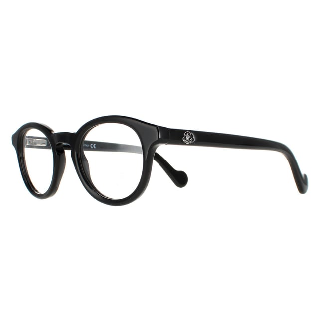 Moncler Round Unisex Shiny Black ML5002  ML5002 are a modern round style crafted from lightweight acetate. The Moncler logo is presented on the temples for authenticity.