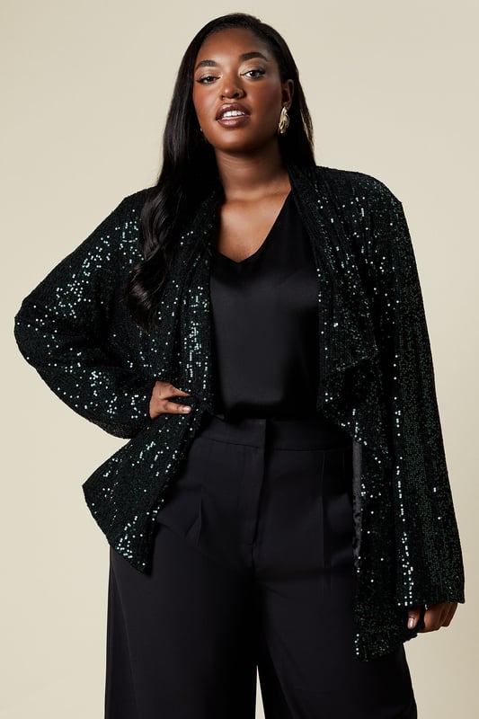 Plus size waterfall jacket on sale