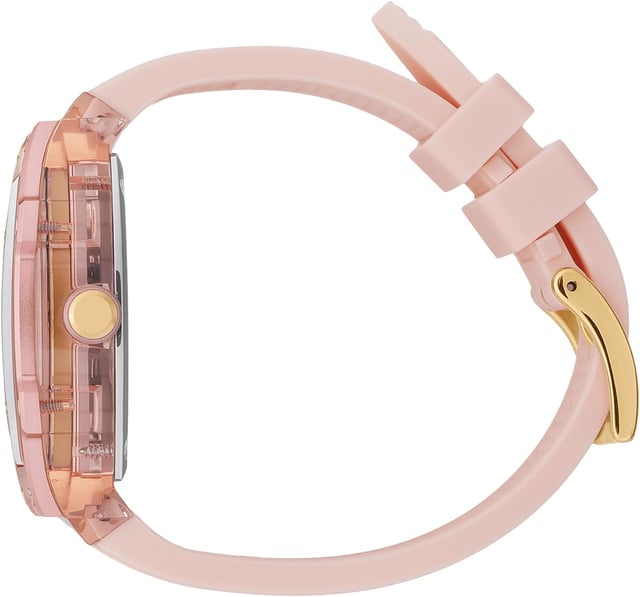 This Ice Watch Ice Boliday - Light Pink Analogue Watch for Women is the perfect timepiece to wear or to gift. It's Pink  Tonneau case combined with the comfortable Pink Silicone watch band will ensure you enjoy this stunning timepiece without any compromise. Operated by a high quality Quartz movement and water resistant to 5 bars, your watch will keep ticking. Set yourself apart with the ICE boliday - Light pink plastic. This watch features a soft pink hue that adds a warm, chic touch to your wrist. This Analogue watch has a  function: Luminous Hands and Luminous Numbers High quality 19 cm length and 19 mm width Pink Silicone strap with a Buckle Case measurement: 36 X 47 mm,case thickness: 12 mm, case colour: Pink and dial colour: Pink