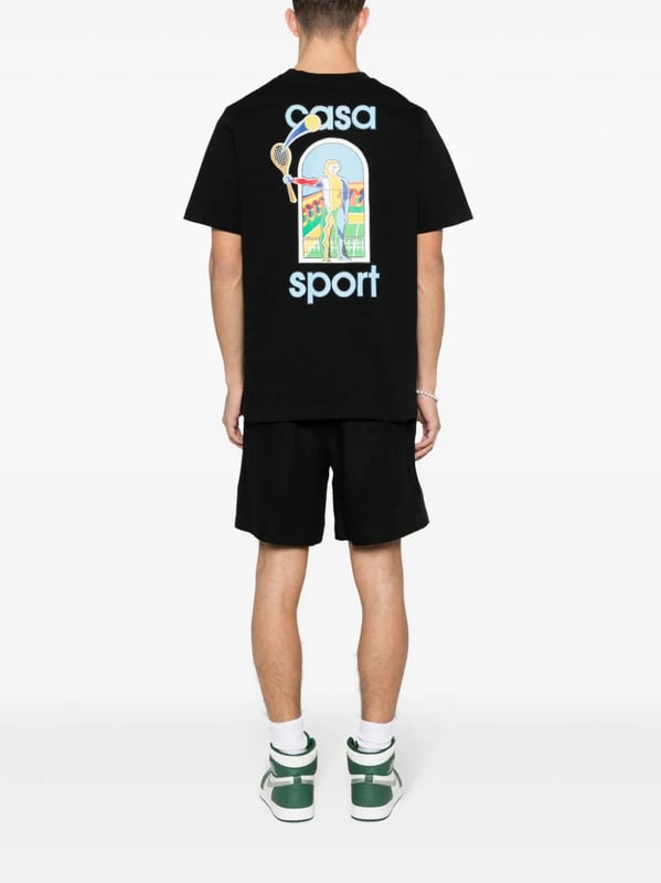 Be a sports icon with this Le Jeu printed T-Shirt from Casablanca.