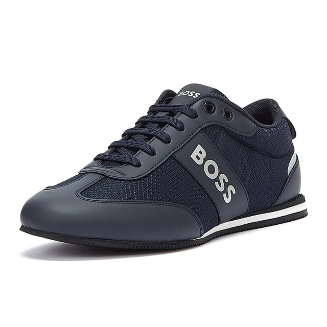 Sportschoenen met laag profiel van BOSS. Deze sportieve sportschoenen hebben een contrastlogo op het zijpaneel en zijn gemaakt van een mix van rubberen materiaal en mesh voor een hybride uitstraling. De binnenzool van geheugenschuim en de veterlus met merkopdruk maken het af.