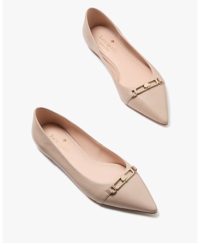 Hallie Smooth Leather Flat