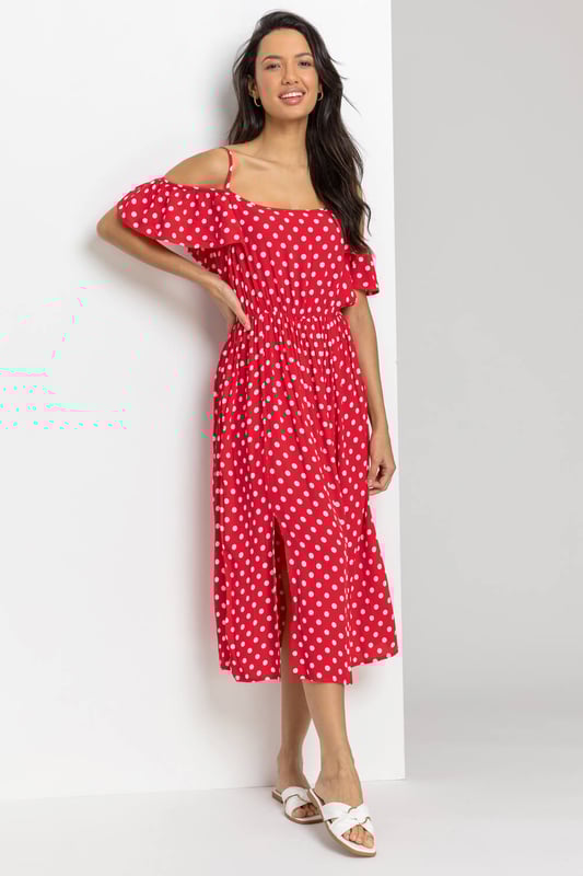 Roman cold shoulder dresses top