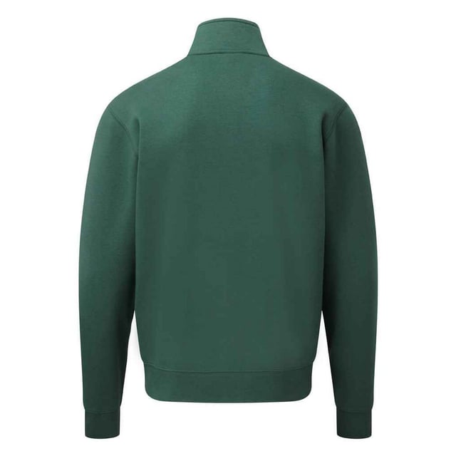Material: 80% Combed Ringspun Cotton, 20% Polyester. Fabric: Brushed Fleece. Design: Plain. 280gsm. Neckline: Cadet Collar, Herringbone Tape, Standing Collar. Drop Shoulder, Forward Shoulder Seams. Cuff: Fitted, Ribbed. Sleeve-Type: Long-Sleeved. Pockets: 2 Front Pockets. Fastening: Full Zip, Metal Zip, YKK Zip. Hem: Fitted, Ribbed. Sustainability: Amfori, Better Cotton Initiative, BSCI, Fair Labor Association, Oeko-Tex Standard 100 Certified.