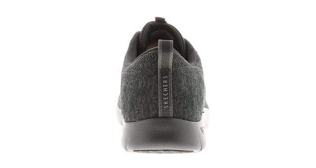 Skechers womens black lace up deals trainers